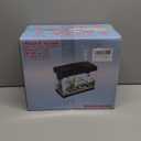 Fish Tank 2.4 Gallon Aquarium with Heater, 3-in-1 Silent Pump with Filteration & Oxygenation & Circulation, 7-Color Timer Cycle Light, Temperature Display, Humidifier, HD Glass Fish Bowl