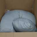 Momcozy Pregnancy Pillows with Cooling Cover, U-Shaped Full Body Maternity Pillow for Side Sleepers 57 Inch - Support for Back, Hip, Belly, Legs for Pregnant Women (Grey- Cooling Fabric)