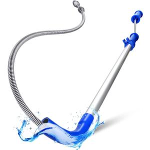 6 FT Drain Snake for Toilets Drain Auger Toilet Snake Auger Silicone Protection to Prevent Damage Toilet Auger Clog Remover Tool Plumbing Snake for Heavy Toilet Blockages