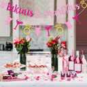 2 x JOYMEMO Bikinis and Martinis Banner with Bachelorette Garland, Hot Pink Bikinis and Martinis Decorations, Summer Bachelorette Party Decor, Engagement Party Supplies