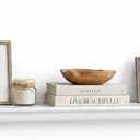 Solid Wood White Floating Shelves Wall Mounted, Molding Floating Wall Display Shelf, 60 inch, 60 inches x 5.25 inches x 2.95 inches