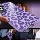SAKUULO Magnetic for Samsung Galaxy S25 Plus Case Dark Purple Leopard Print Pattern [Compatible with MagSafe] [with Screen Protector] Wireless Charge Strengthen Protection Cover (6.7")
