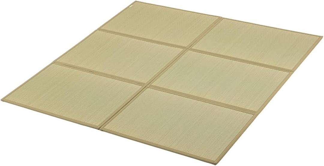 FULI Japanese Tatami Mattress, Tatami Rug, Igusa Mat (Japanese Rush Grass) Foldable, Made in Japan (Natural, Queen)
58x52"