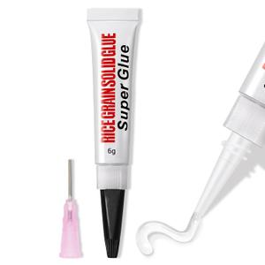 HOSAILY 6g Semi Solid Nail Glue No Need for UV Lamp, Newly Upgraded Quick Drying Super Strong UV-Free Glue for Fake Acrylic Press Ons, Long Lasting Sturdy Gentle on Nails