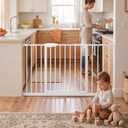 NEWBULIG 30" Tall Baby Gate for Stairs and Doorways, Pressure Mounted