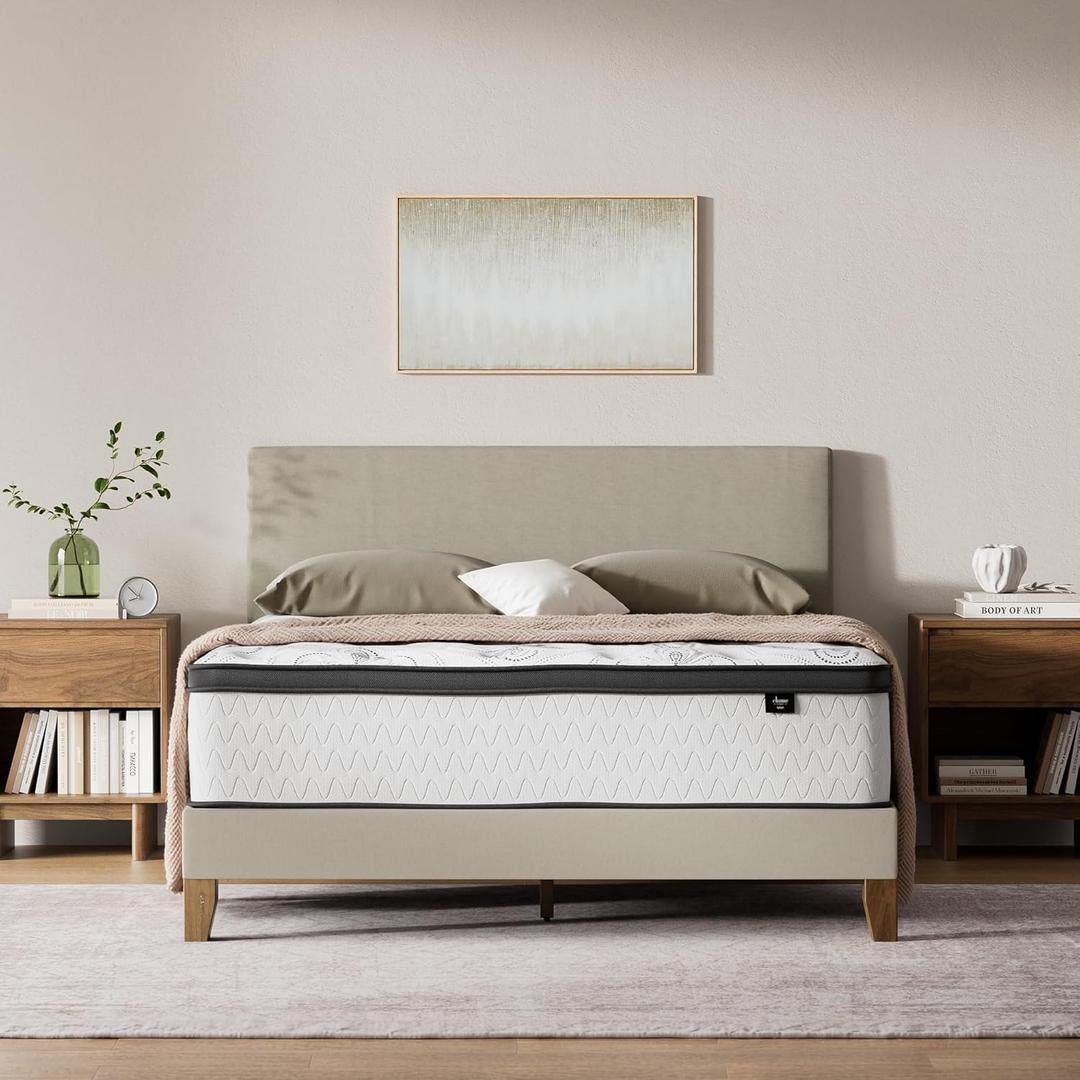 Signature Design by Ashley Chime Hybrid Full 12" Mattress with Gel Memory Foam, Medium Firm, Pressure Relief, Fiberglass Free Mattress in a Box