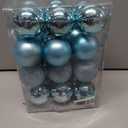 Emopeak 24Pcs Christmas Balls Ornaments for Xmas Christmas Tree - 4 Style Shatterproof Christmas Tree Decorations Hanging Ball for Holiday Wedding Party Decoration (Teal Blue, 2.4"/6.2CM)