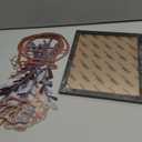 Lcaughsy Metal-Wall-Decor Living Room - 3 Pcs Metal Bathroom Wall Art Floral Vase and Picture Frame for Decoration- Hanging Display Wall Decor Art for Home Dining Room Bedroom Kitchen Farmhouse,Brown