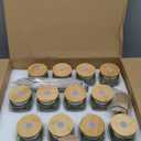 16 oz Mason Jars with Handle, Mason Jar Cups, Glass Cups with Lids and Straws, Drinking Glasses Set of 12