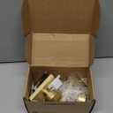 Mega Handles Laura Gold Privacy Door Knob - 1 Pack Reversible Interior Gold Door Knob, Heavy Duty Bed and Bath Door Knobs with Privacy Lock, Fits All Standard Door Sizes - Satin Brass