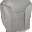 Front Passenger Side Bottom Leather Seat Cover Fits for Chevy GMC
for Tahoe Suburban Silverado Sierra Yukon 1995-1999, Pewter Gray Color Code 132