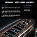 Driver Side Master Power Window Switch for Honda Accord Sedan/Coupe 2008 2009 2010 2011 2012, Replaces OEM 35750-TB0-H01, 35750-TBD-H13 OEM Replacement with Auto Up/Down