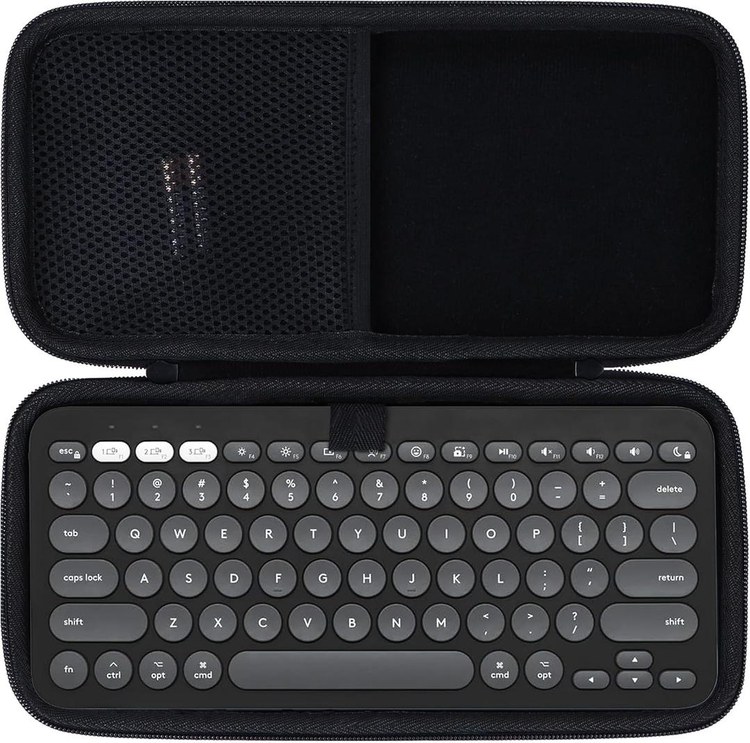 Lebakort Hard Case Compatible with Logitech Pebble Keys 2 K380s K380 Keyboard (Graphite Case)