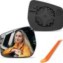 Driver Side Mirror Compatible with 2015 2016 2017 2018 2019 Nissan Versa, Left Side Mirrors Replacement Glass for Nissan Versa Note, No-Heated