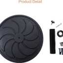 C-Hopetree 40 lb Round Heavy Duty Round Base Stand for Outdoor Patio Market Table Umbrella, Black