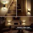 L LOHAS LED Night Light,Dimmable Night Lights Plug into Wall, 2 Pack Automatic Nightlight with Light Sensor, 3000K Soft White 0-100LM Modern Nightlight for Kids Bedroom Hallway