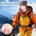 Fivali Winter Neck Warmer Gaiter: 4 Pack Windproof Face Cover Cold Weather Protection for Men Women Fleece Scarf for Skiing (One Size, Black, Navy, Grey, Blue)