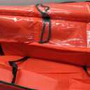 HikooLSS Wrapping Paper Organizer Storage Container 600D Heavy Duty Tear Proof for Holiday Christmas Gift Wrapping Storage with Flexible Partitions Storage Container for Ribbon, Accessories (Red)