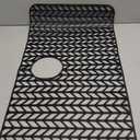 Sink protectors for kitchen sink 12"13"16"18"19"24"26"28"29"silicone sink mat| Silicone Kitchen Sink Mat Grid for Bottom of Farmhouse Stainless Steel(28.4"x 15.2") (Black)