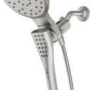 Moen Verso Brushed Nickel Eight-Function 7" Wide Spray Shower Head and Detachable Handshower Combo with 72" Hose, 220C3BN