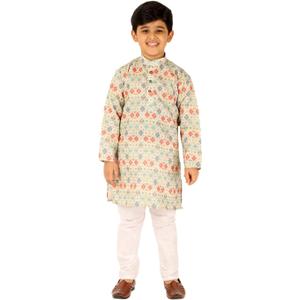 Pro-Ethic Style Developer Boy's Silk Indian Boys Kurta set | Traditional Wear | 1 To 16 Years | Pack Of 1 (S-166)