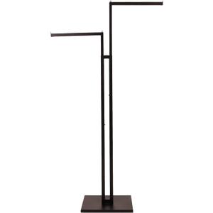 SSWBasics Black 2-Way Adjustable Clothing Rack with Straight Arms and Chrome Accents - Adjustable From 48" to 72" - Great for Retail, Restaurants, and Home Storage