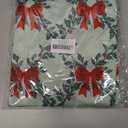 Mancheng-zi Vintage Red and Green Christmas 20x54 Body Pillow Cover Pillowcase with Zipper, Girly Christmas Decor, Coquette Red Bow Xmas Holly Berry Decorative Long Hug Pillow Cases for Bed Couch