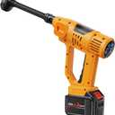 Cordless Pressure Washer with 2 Batteries/ 6-in-1 Nozzle / 10 Speed Adjustment/Remaining Battery Display, The Perfect Complement to Heavy-Duty Corded Pressure Washers