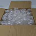 48 piece Stemless Unbreakable Crystal Clear Plastic Wine Glasses Set of 48 (10 Ounce - Gold Rim)