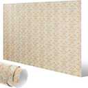 Dollhouse Wallpaper Peel and Stick 1:12 Scale, Victorian Jacquard Texture Miniature Wall Paper, Self Adhesive Doll House Wall Decor Sheet for Living Room Bedroom Renovation, 18.9" x 14.2"