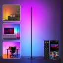 Corner Floor Lamp, Works with Alexa, Music Sync, Timer Setting, 16 Million Colors & 68+ Scene, Smart RGB LED Corner Lamp with App and Remote for Bedroom, Living Room