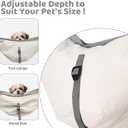NATUYA Dog Sling Carrier for Small Dogs - Adjustable Padded Strap & Waterproof Lightweight Puppy Travel Bag with 3 Storage Pockets, White Grey