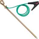 Portable Ground Rod with 5.1ft 12AWG UL Listed Grounding Wire with Crocodile Clip,Great for Electric Fences,Antennas,Generator,Ground Post Pin(Grounding Rod with 5.1ft Wire)