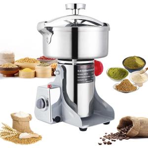 Electric Grain Mill Grinder 3600W Dry Material Grinding Machine 2000g Stainless Steel Pulverizer 36000r/min High-speed Grain Mill 270 swingable Superfine powder for Home and Commercial 2000g
