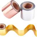 SUPERFINDINGS 3 Colors 30m/Roll Hot Foil Stamping Paper 4cm Wide Heat Transfer Foil Paper Metallic Hot Foil Rolls for Foil Quill/Heat Foil Pen Card Making Sparkling Scrapbooking Crafts (40mm Width)