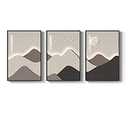 Framed Abstract Modern Black and White Wall Art for Living Room, 24x36 Inch, Count of 1