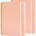 Utron Spiral Notebook For Women & Men, 2PCS Spiral Journal Notebooks, 5.9 x 8.3 College Ruled Notebook For Work Notes, Journal Writing, And Daily Life Entries (Pink)