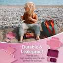 My Vesperbox Lite  Mini Lite - Kids Bento Lunch Box  Extra Durable Lunchbox for Toddlers and School  Leakproof, Child-Friendly, Ideal for Daycare, Preschool & Elementary School (7.48 x 5.12 x 1.97 in, Mini Lite - Pink - Purple - 19x13x5cm)