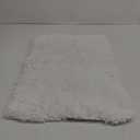 Small Bathroom Rugs 17x24 Non Slip White Fluffy Bath Mat for Bathroom Floor Machine Washable Plush Luxury Bath Rug for Tub Soft Shaggy Absorbent Shower Mat