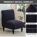 Eco-Ancheng Armless Accent Chair Cover Armless Chair Slipcover Stretch Slipper Chair Cover Removable Armless Dining Chair Covers Armless Chair Protector Non-Slip Silp Cover for Accent Chair,35