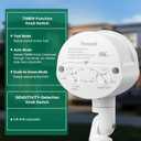2 Pack Motion Sensor, 180-Degree Replacement Motion Detector, Adjustable Time & Detection Sensitiity Up to 60 Feet Range, 3 Working Modes Pir Motion Sensor for Security Floodlight, White, UL Listed