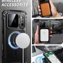 Lanhiem for iPhone 17 Pro Max Metal Case with Kickstand, Compatible with MagSafe, Built in Tempered Glass Screen Protector, Heavy Duty Shockproof Rugged Phone Cases, Full Body Tough Cover 6.9" (Black)