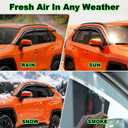 Rain Guards for Toyota RAV4 2019-2025 Window Visors | Out-Channel Window Rain Guards, Tape-On Sun Visor, Low Profile Window Deflectors