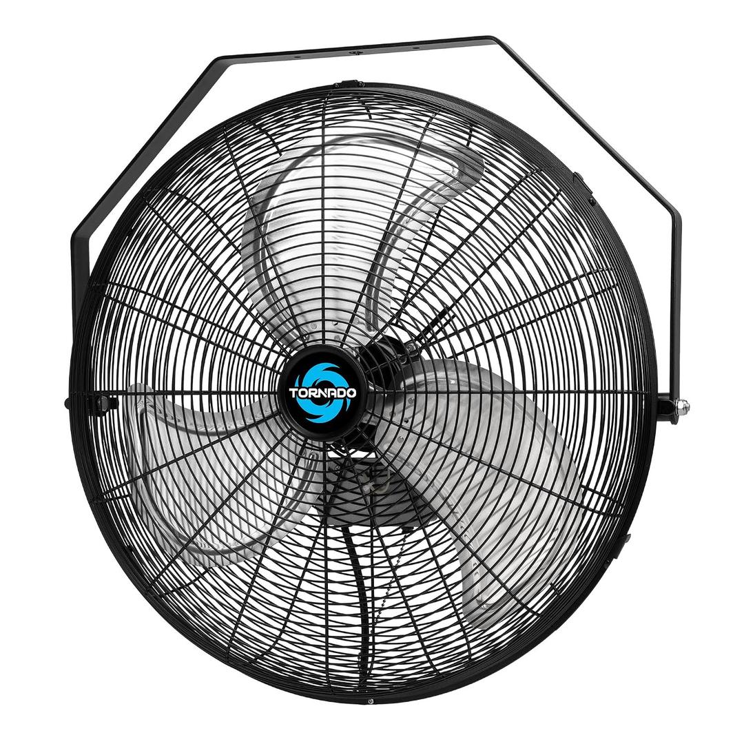 Tornado 20 Inch High Velocity Industrial Wall Fan, 4750 CFM, 3-Speed, 6-FT Power Cord, UL Safety Listed for Industrial, Commercial, and Residential Use, Black