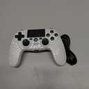 CHENGDAO Controller for PS4, Wireless Controllers for PlayStation 4/Pro/Slim, Remote Control with Adjustable RGB Light/1000mAh Battery/6-Axis Motion Sensor/Double Vibration/3.5mm Audio Jack, White