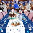 12th Birthday Decorations Boy, Happy 12th Birthday Decorations for Boys Girls, Blue 12 Year Old Birthday Banner Decoration Balloons Tablecloth Foil Backdrop Star Balloons, 12th Bady Decor for Teens