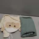 Blissful Diary Muslin Baby Hooded Towel 2 Pack, Soft & Absorbent Bath Towel for Infant, Toddler, Unisex, Baby Gift, Newborn Essentials, Bear & Lamb