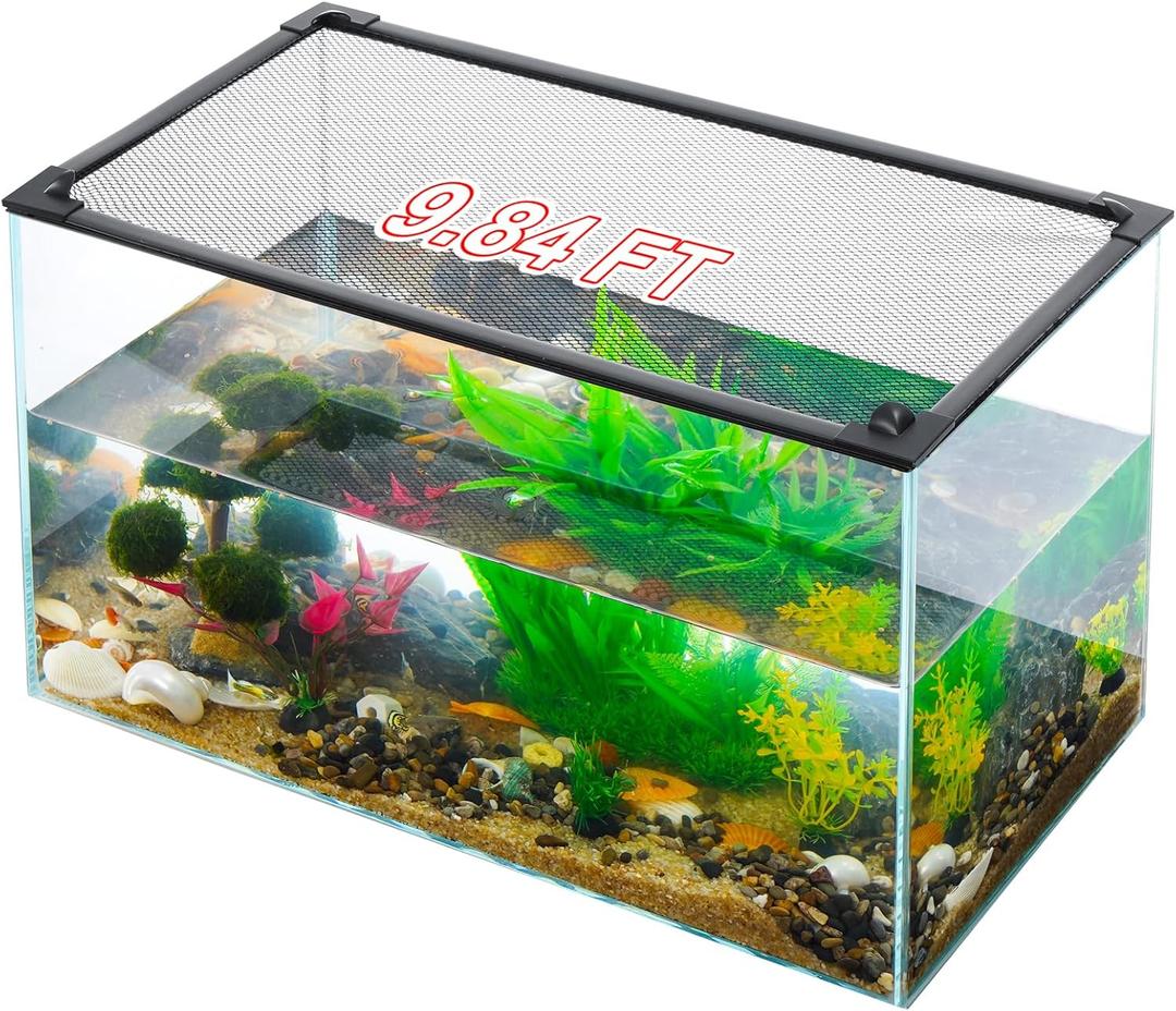 Uross Fish Tank Lid Magnetic Aquarium Lid Tank Hood top Cover Anti-Jumping Net Cover Mesh to Protect Fish Jumping Out of