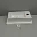 Small Bathroom Sink Wall Mounted Bathroom Sink Rectangle Ceramic Wash Basin Right Hand (Right Hand)
