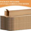 Qilery 10 Pcs 4 x 4 x 48 Inch Golf Club Shipping Boxes 4L x 4W x 48H Tall Corrugated Boxes Cardboard Long Golf Storage Box for Shipping, Packaging, Moving, Mailing, Home or Business